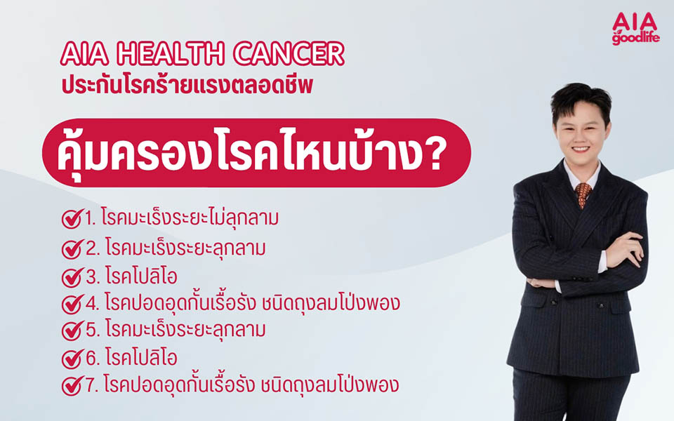 โรคร้ายแรงที่ให้ความคุ้มครองใน AIA Health Cancer