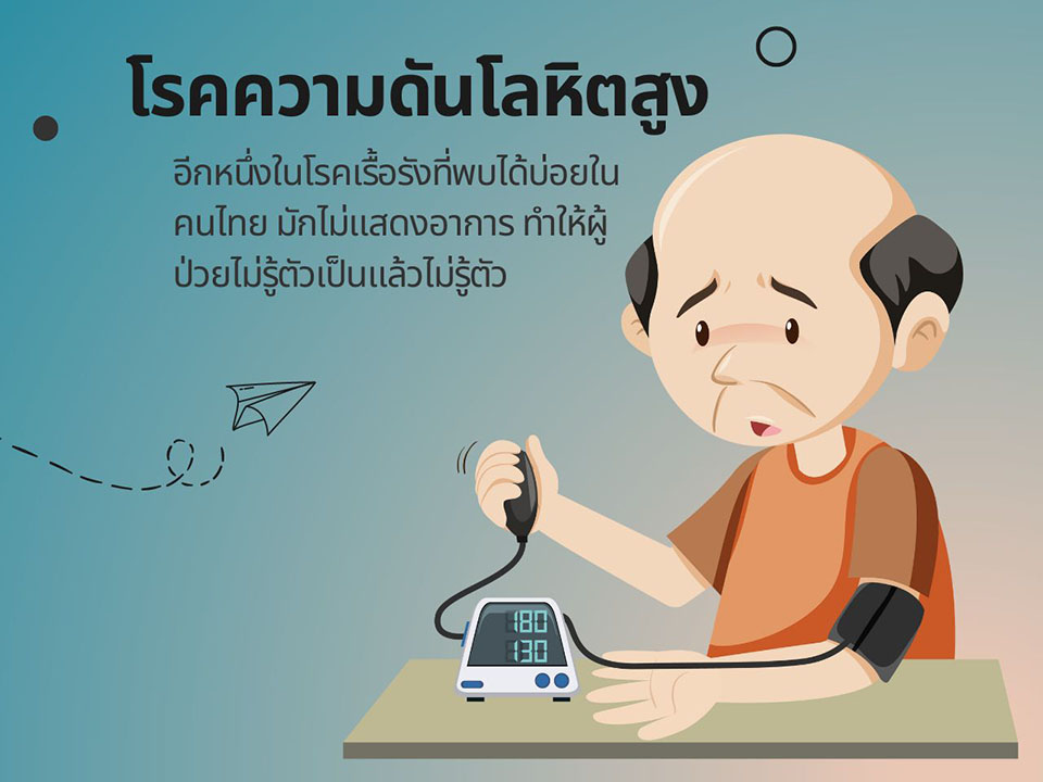 โรคความดันโลหิตสูง อีกหนึ่งในโรคเรื้อรังที่พบได้บ่อยในคนไทย มักไม่แสดงอาการ ทำให้ผู้ป่วยไม่รู้ตัวเป็นแล้วไม่รู้ตัว