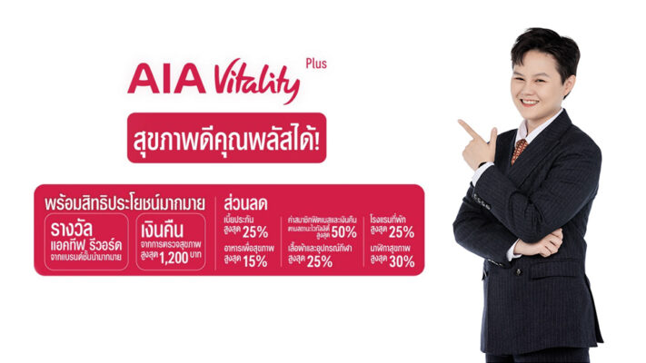 AIA Vitality ประกันสำหรับคนรักสุขภาพกับสิทธิพิเศษมากมาย