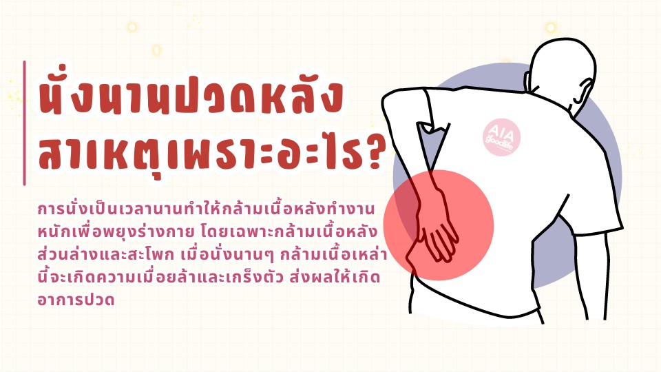 นั่งนานปวดหลัง สาเหตุเพราะอะไร?