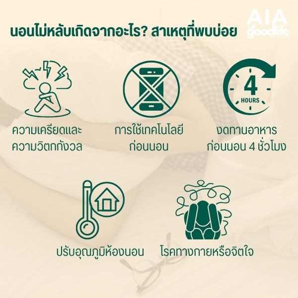 ง่วงแต่นอนไม่หลับ เกิดจากอะไร?